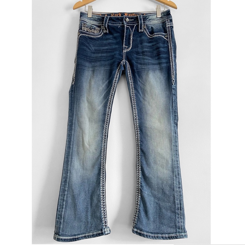 Rock Revival Nancy Mid-Rise Bootcut Jeans Western Rodeo Women's Size 27